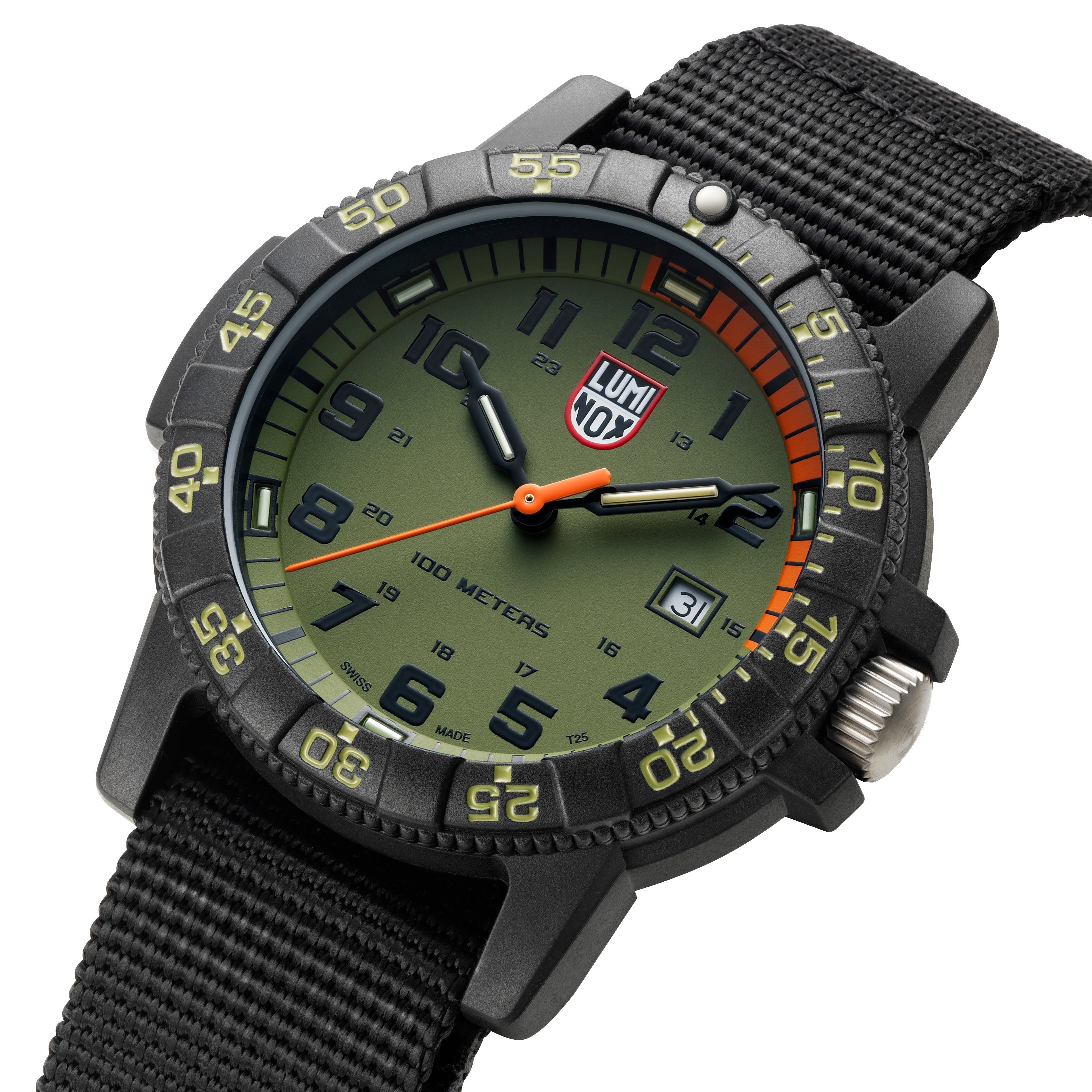 Lifestyle display layout for the Luminox Canada Leatherback Sea Turtle Giant 0337 Swiss Watch. Luminox, known for its pioneering use of self-powered illumination technology, launched the newest addition to the SEA series 0320 - the Giant Sea Turtle.