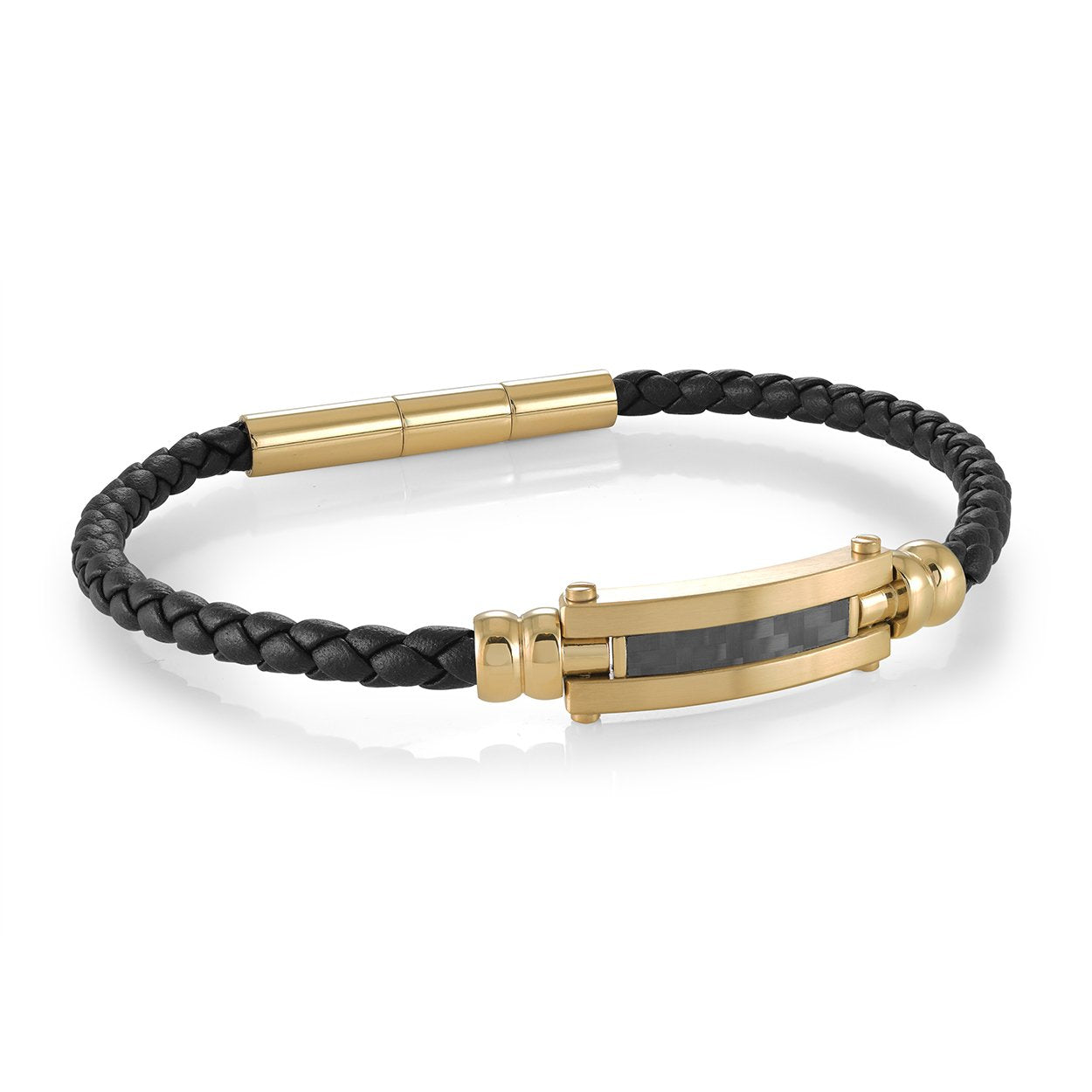 CARBON-FIBRE LEATHER BRACELET