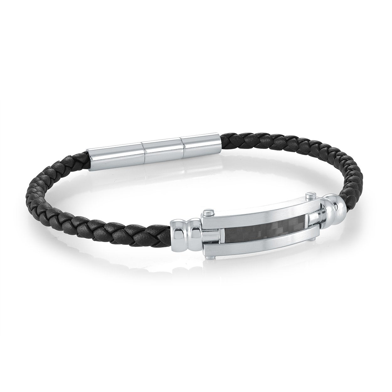 CARBON-FIBRE LEATHER BRACELET