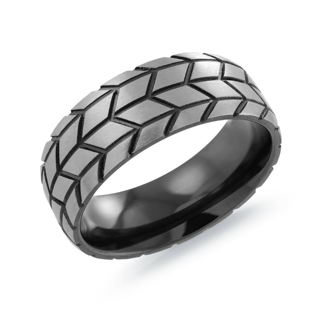 8MM TIRE-PATTERN RING