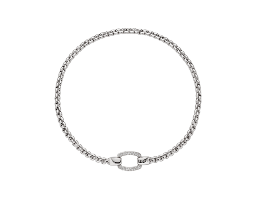 Fope Flex'it Necklace with Diamonds Pave Clasp