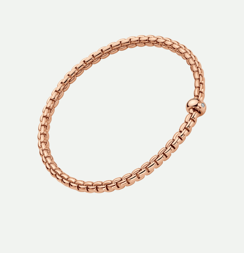 Fope Flex'it Bracelet Rose Gold with Diamonds