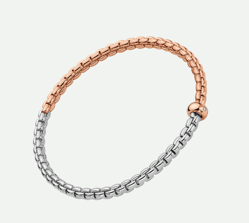 Fope Flex'it 18KT Bracelet with Bicolour Mesh