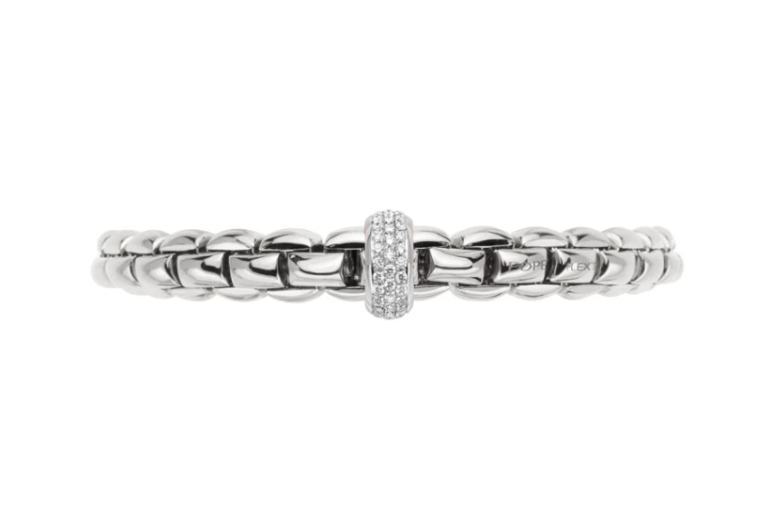 Fope White Gold Bracelet with Diamond Pave
