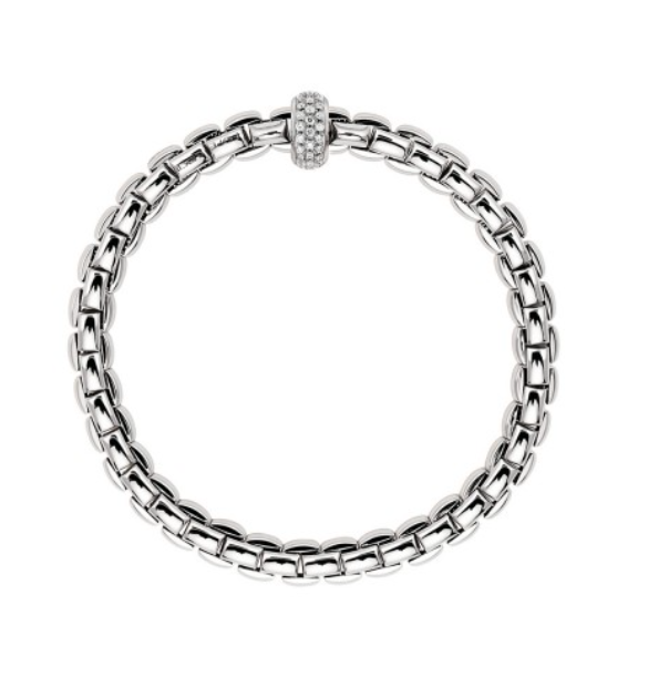 Fope White Gold Bracelet with Diamonds