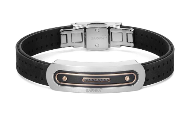 Baraka Carbo Fibre Bracelet with Black Diamonds