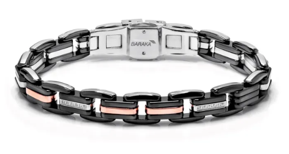 Baraka Stainless Steel and Diamond Bracelet
