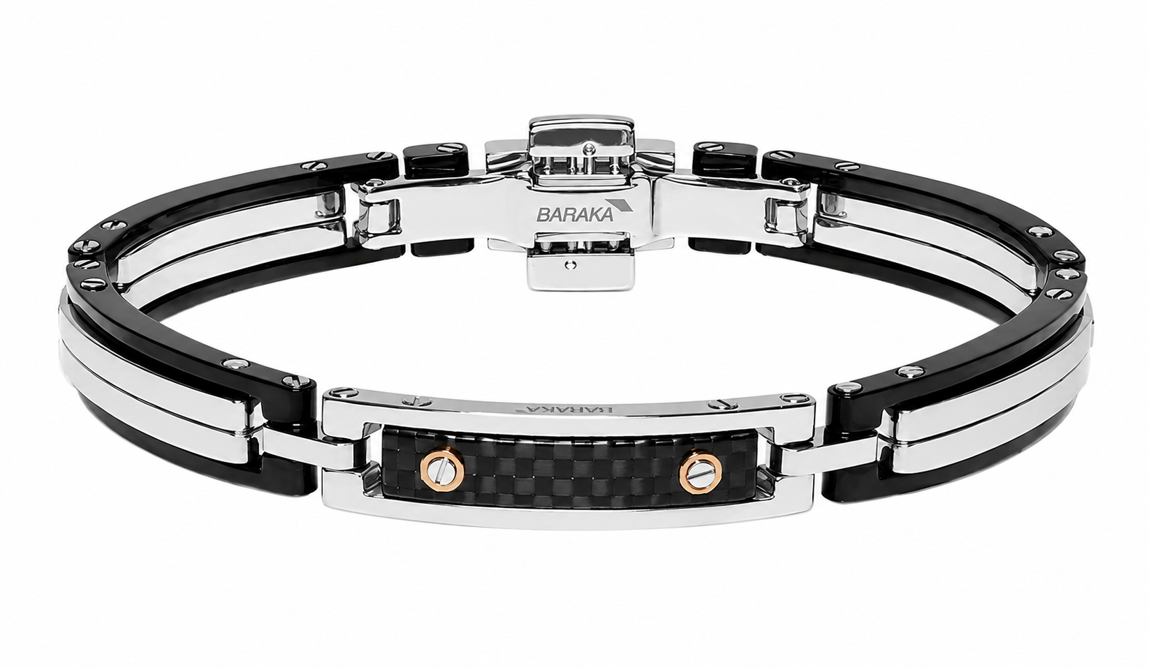 Baraka Stainless Steel & Carbon Fibre Bracelet