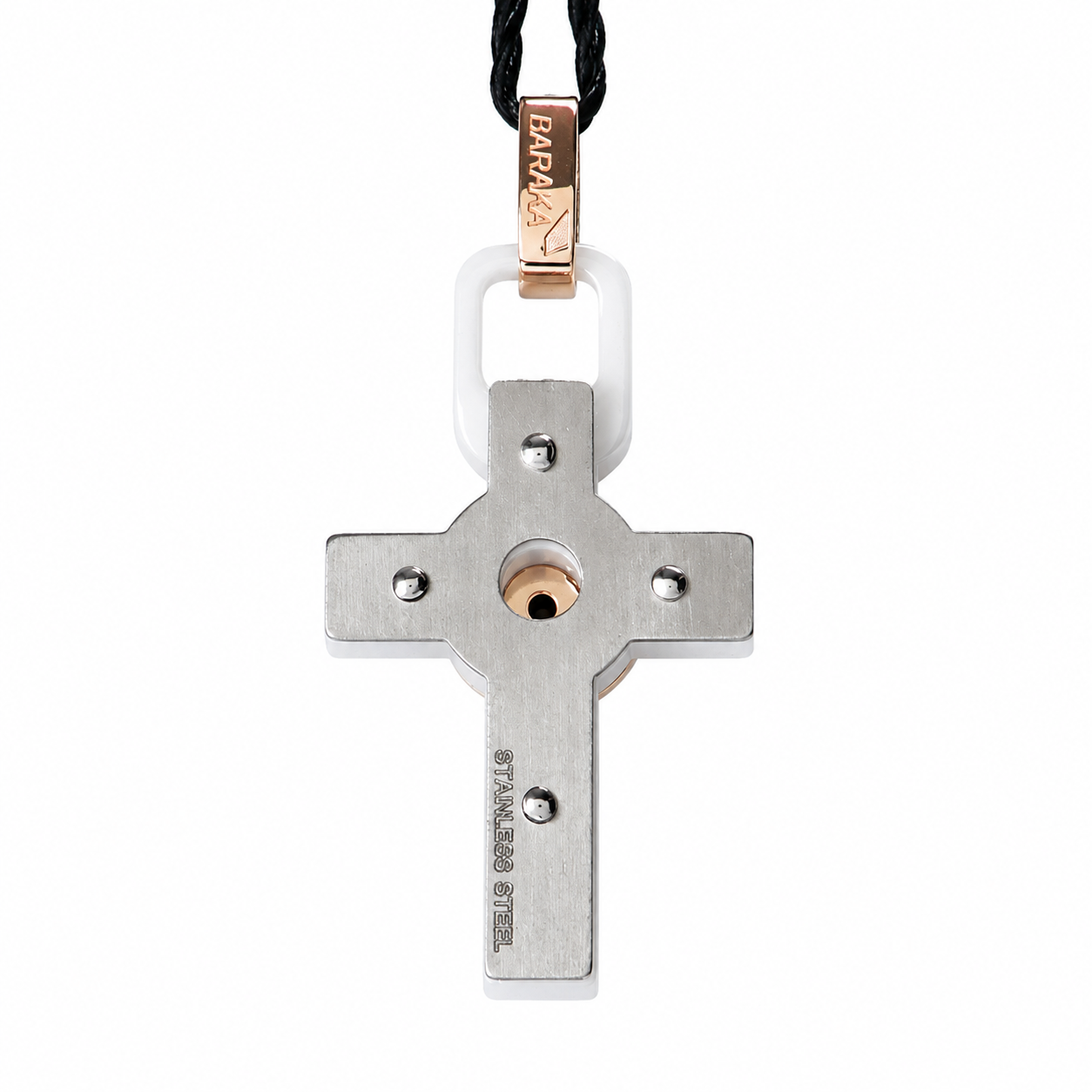 Baraka Ceramic Cross with Black Diamond