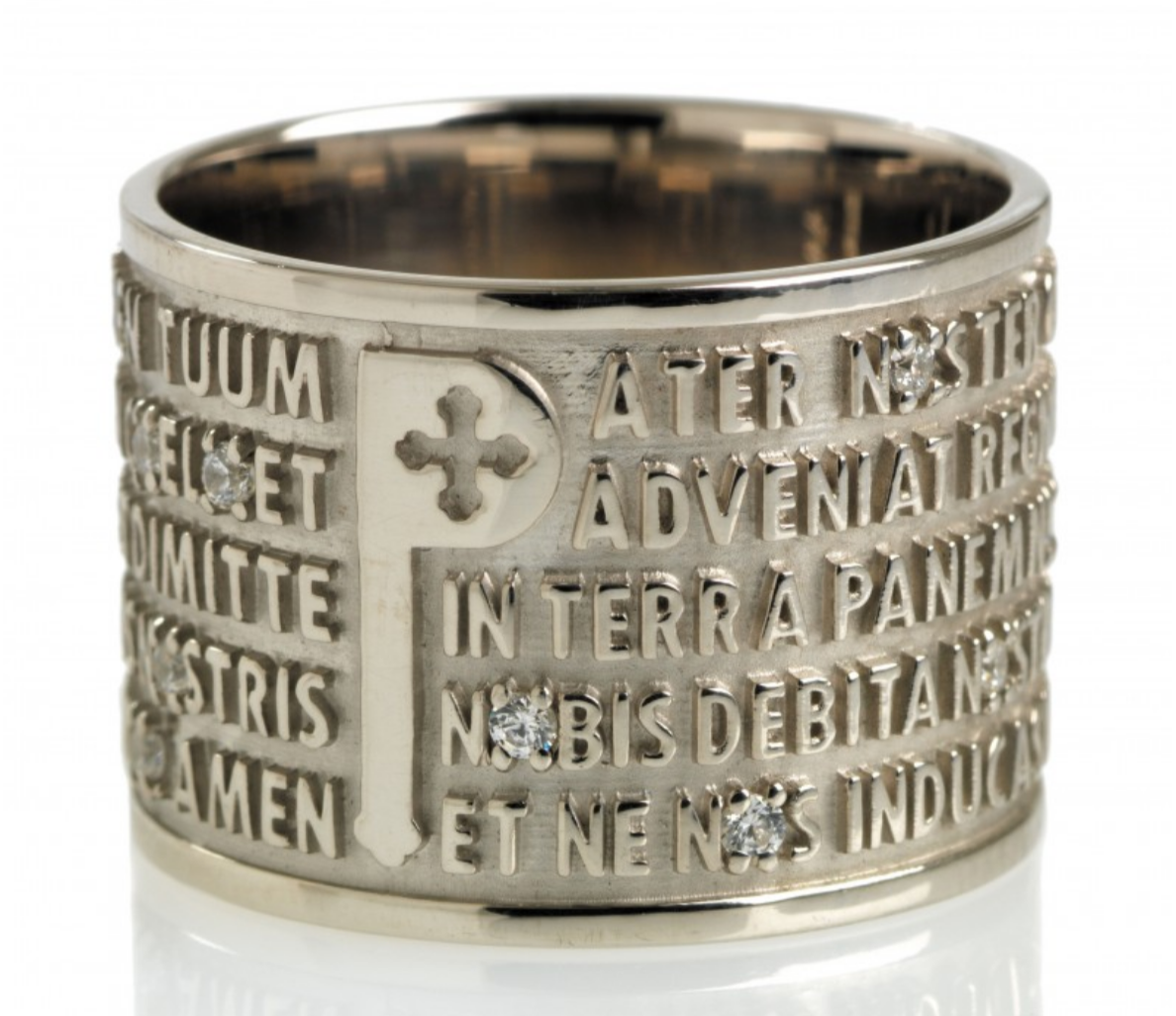 BAGUE ORIGINE EN OR BLANC 18KT AVEC DIAMANTS