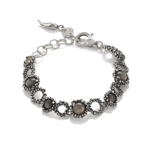 Discover the Giovanni Raspini Maui Small Bracelet Ladies Bracelets. Delicate sterling silver bracelet featuring carefully selected stones that catch the light with every movement.