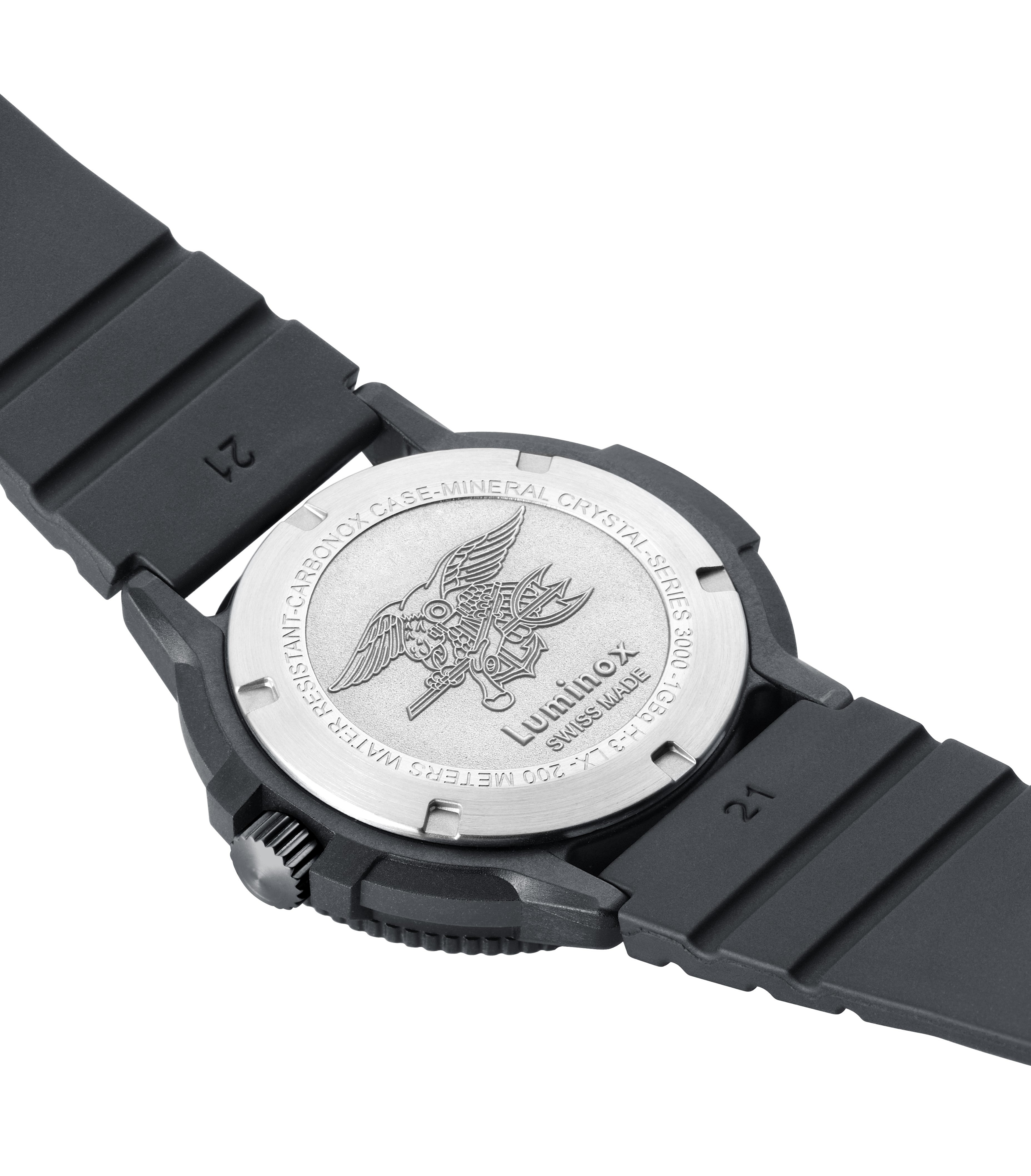Alternate product view of the Luminox Canada Navy SEAL 3001.EVO.BO.S Swiss Watch. The Original Luminox Navy SEAL watch, first introduced in 1994, is the timepiece that put Luminox on the map.