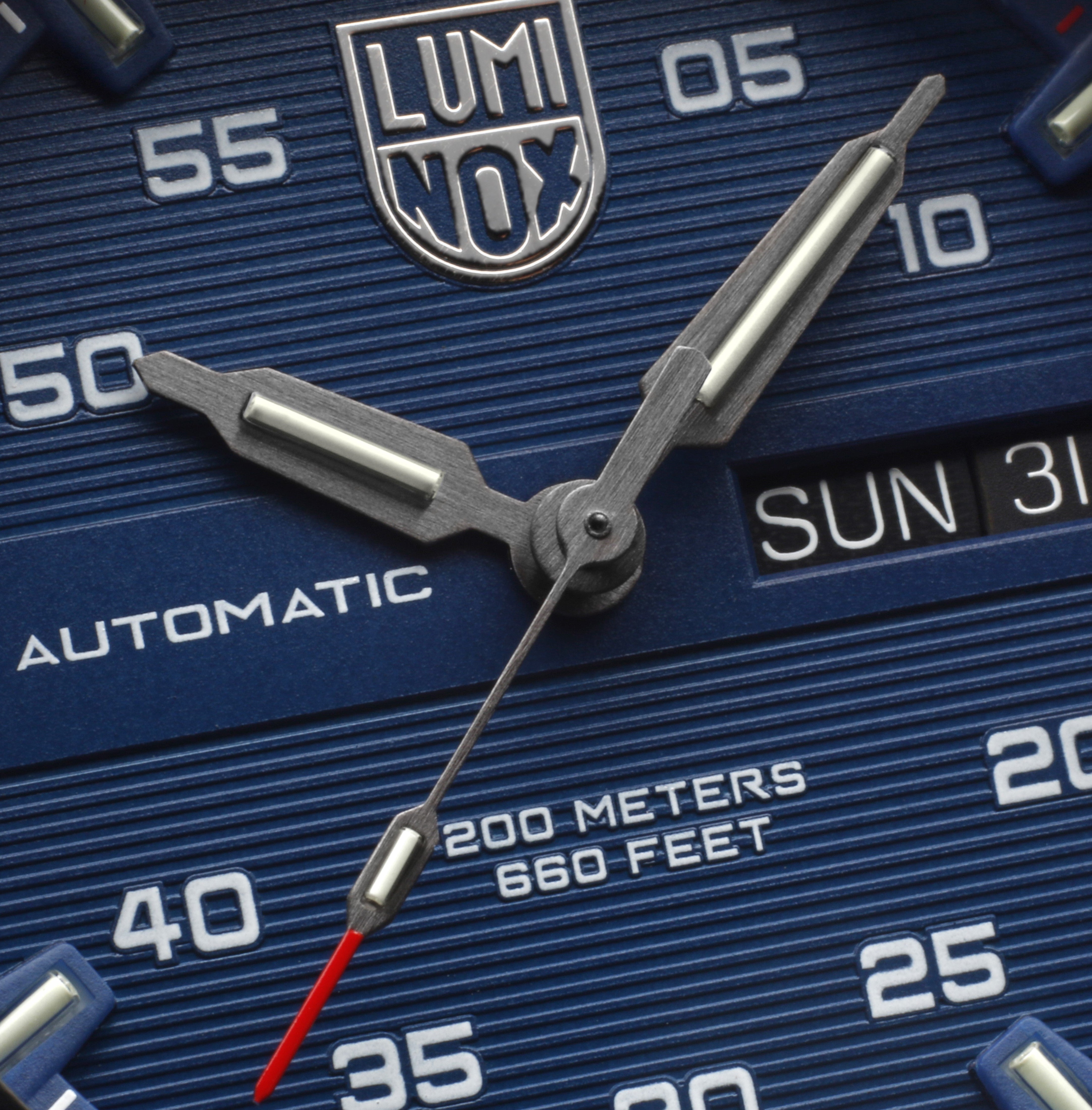 Alternate product view of the Luminox Canada Master Carbon SEAL Automatic XS.3863 Swiss Watch. 3860 SERIES, 45 mm - Swiss Automatic Movement - CARBONOX™+ is three times lighter than titanium - Superior Tensile Strength and scratch resistance Main Characteristics  Swiss Made Constant glow for up to 25 years in any light condition 45mm Diameter 200 meters Water Resistance, 20 ATM, 660 feet, individually tested Swiss Automatic Movement – SELLITA SW 220-1 CARBONOX™+ Case 316L Stainless Stee