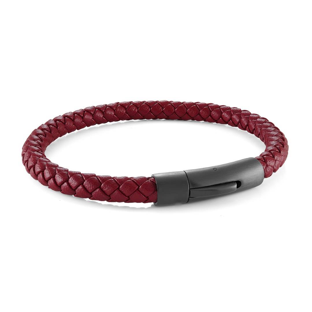 Product display profile of the Italgem 6Mm Leather Bracelet (View Angle 23).