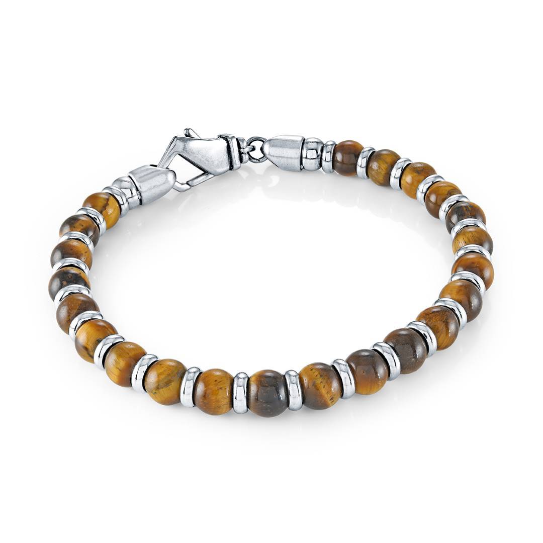 6.5MM TIGER'S-EYE BRACELET