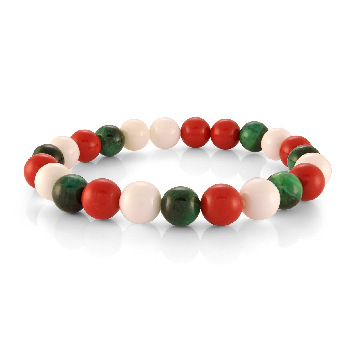 BEADED ITALIAN FLAG BRACELET