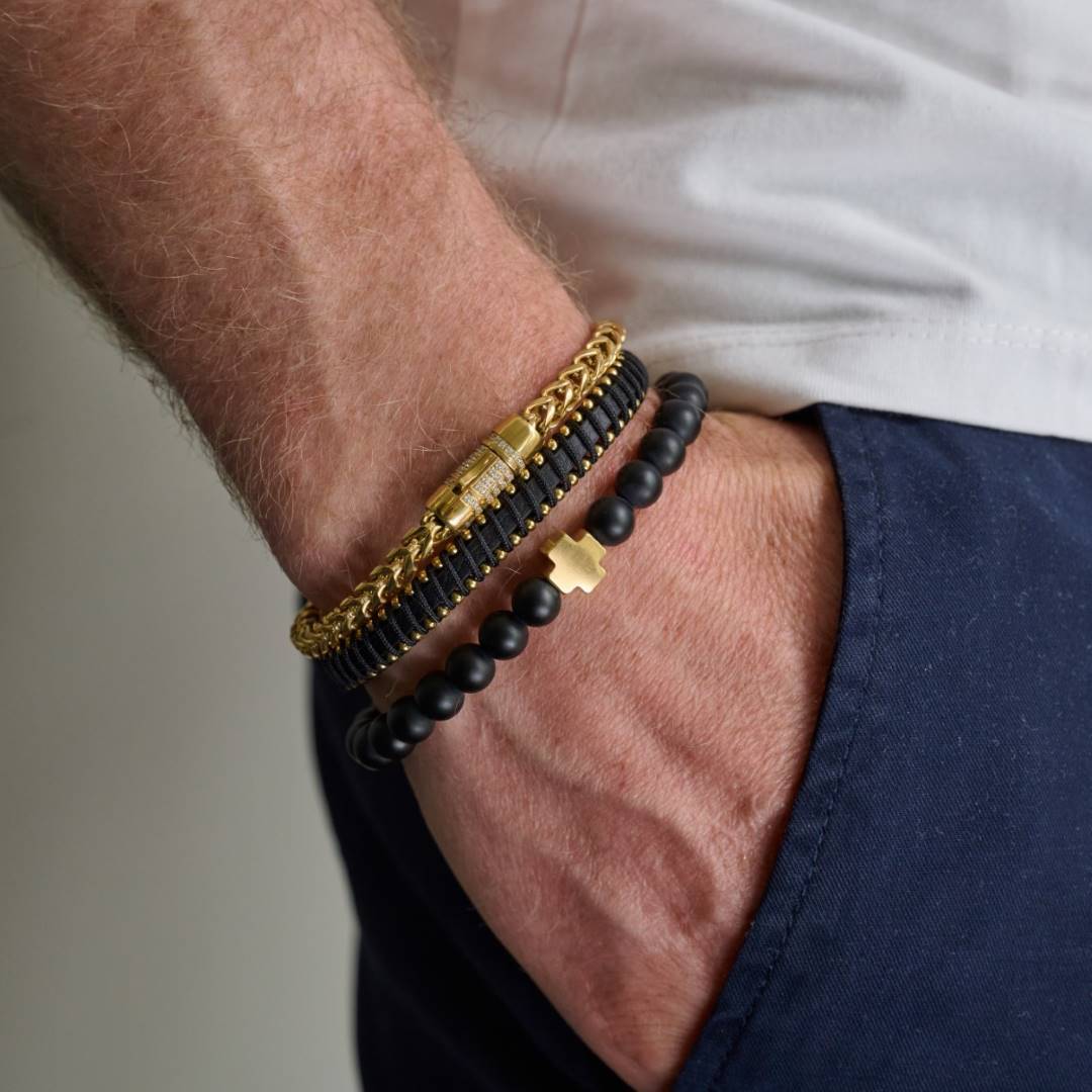 CORD & LEATHER BRACELET