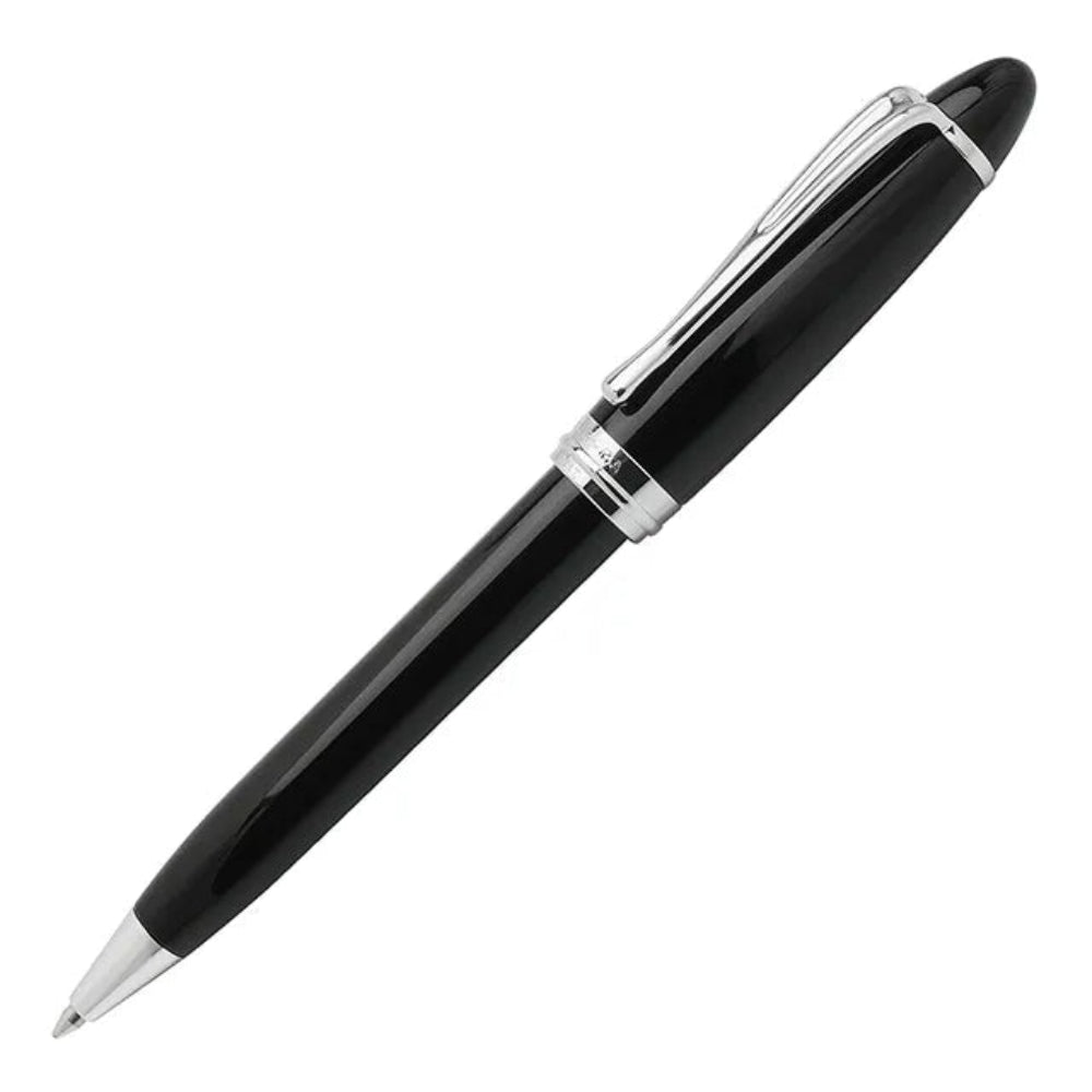 Discover the Aurora Ipsilon Pen. Ballpoint pen, with black resin capand barrel, chrome trims Ref.