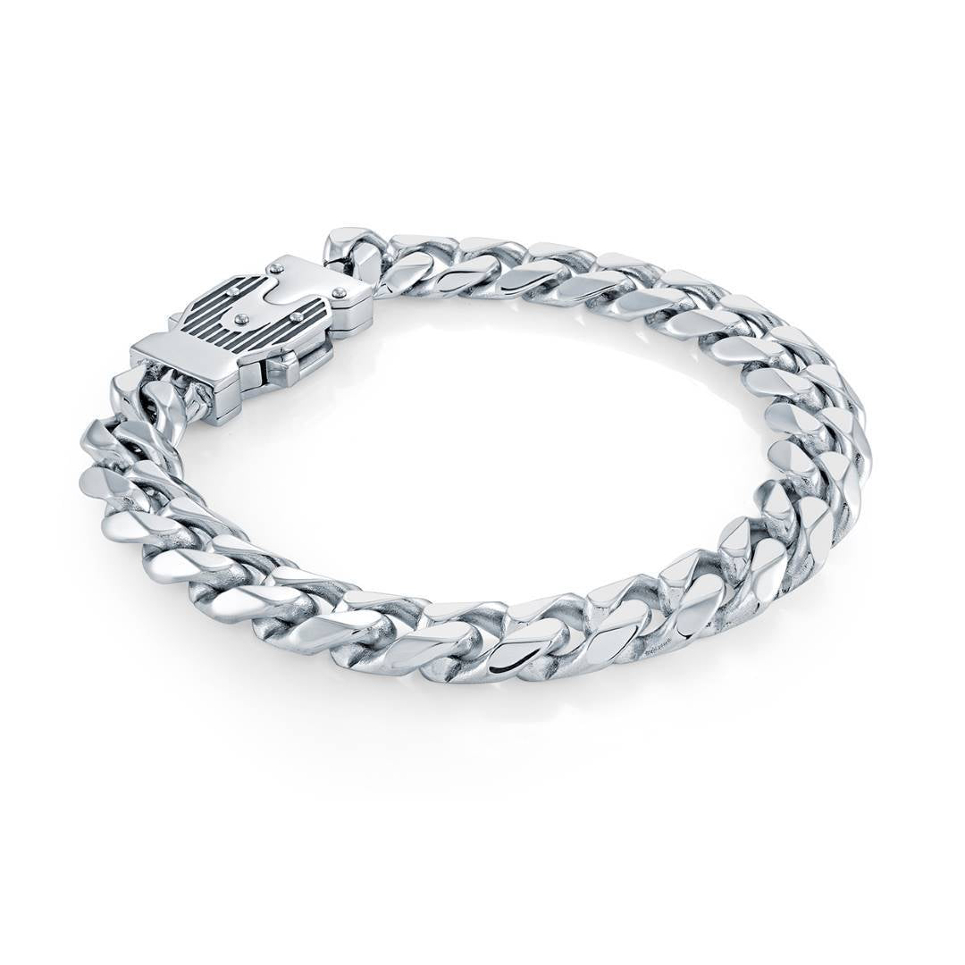10MM CURB FANCY CLASP BRACELET