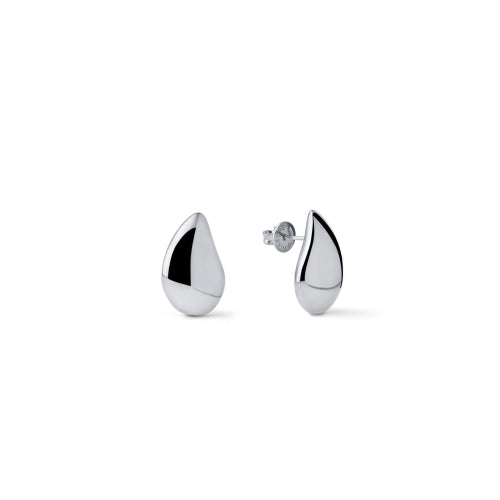 Discover the Unoaerre Boule silver earrings. Drop-shaped silver earrings with pin and post clasp.