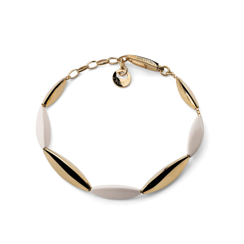 Discover the Unoaerre Ivory Aria bracelet Ladies Bracelets. Gold-plated silver bracelet with white ivory elements.