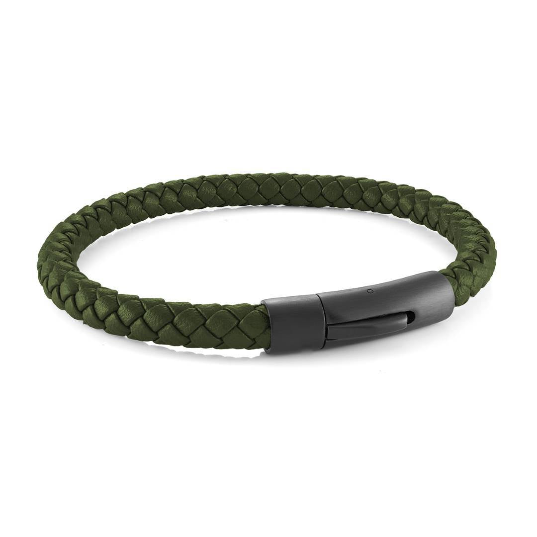 Product display profile of the Italgem 6Mm Leather Bracelet (View Angle 11).