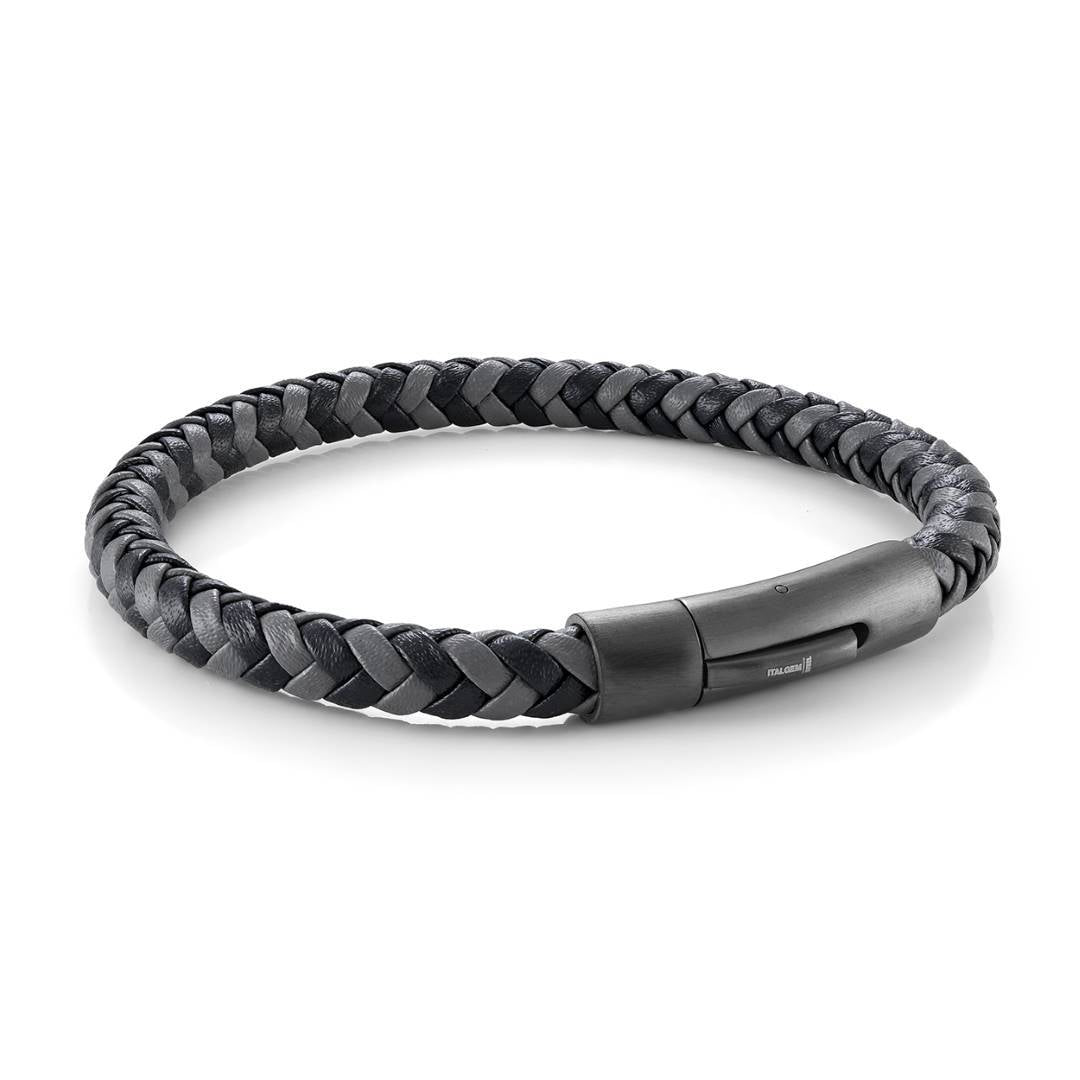 Product display profile of the Italgem 6Mm Leather Bracelet (View Angle 24).
