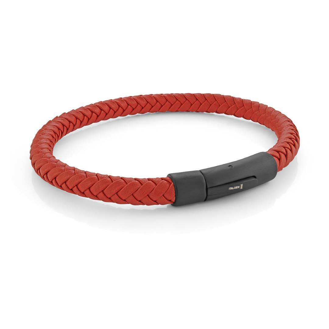 Product display profile of the Italgem 6Mm Leather Bracelet (View Angle 15).