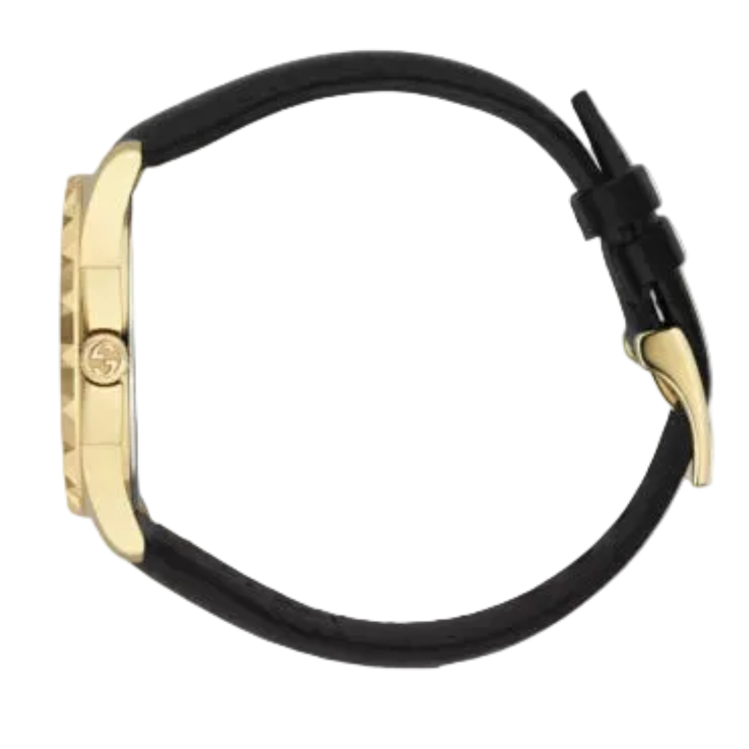 G Timeless Yellow Gold PVD And Leather Watch