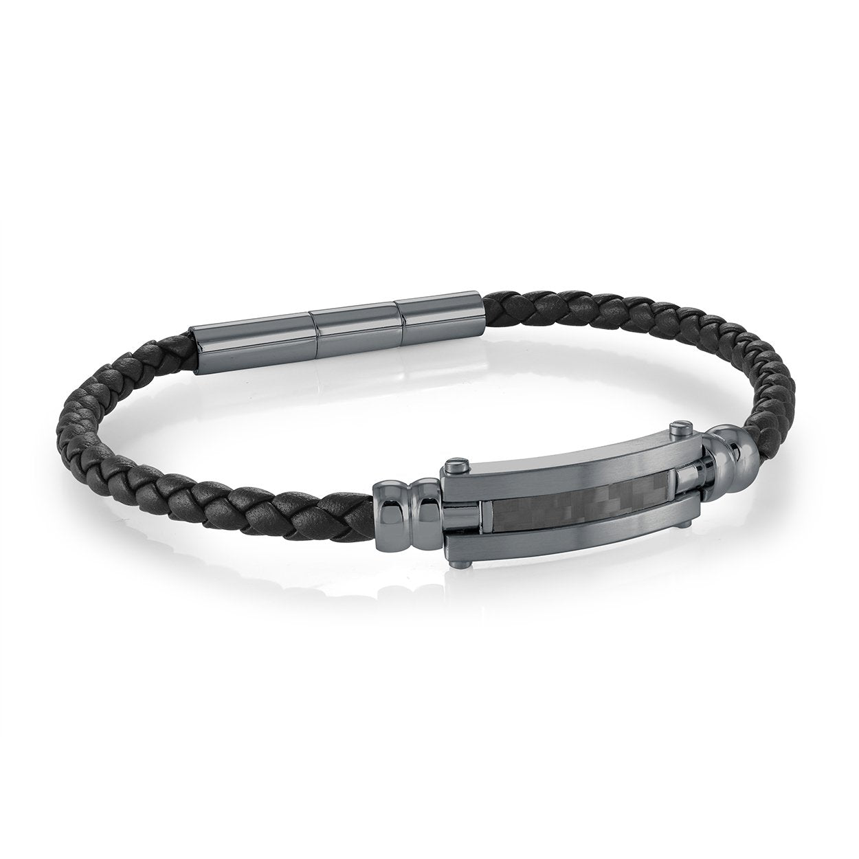 CARBON-FIBRE LEATHER BRACELET