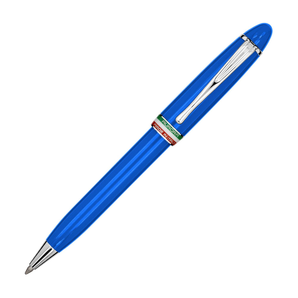 Discover the Aurora Ipsilon Italia Pen. Ballpoint pen, light blue cap and barrel, chrome trims.