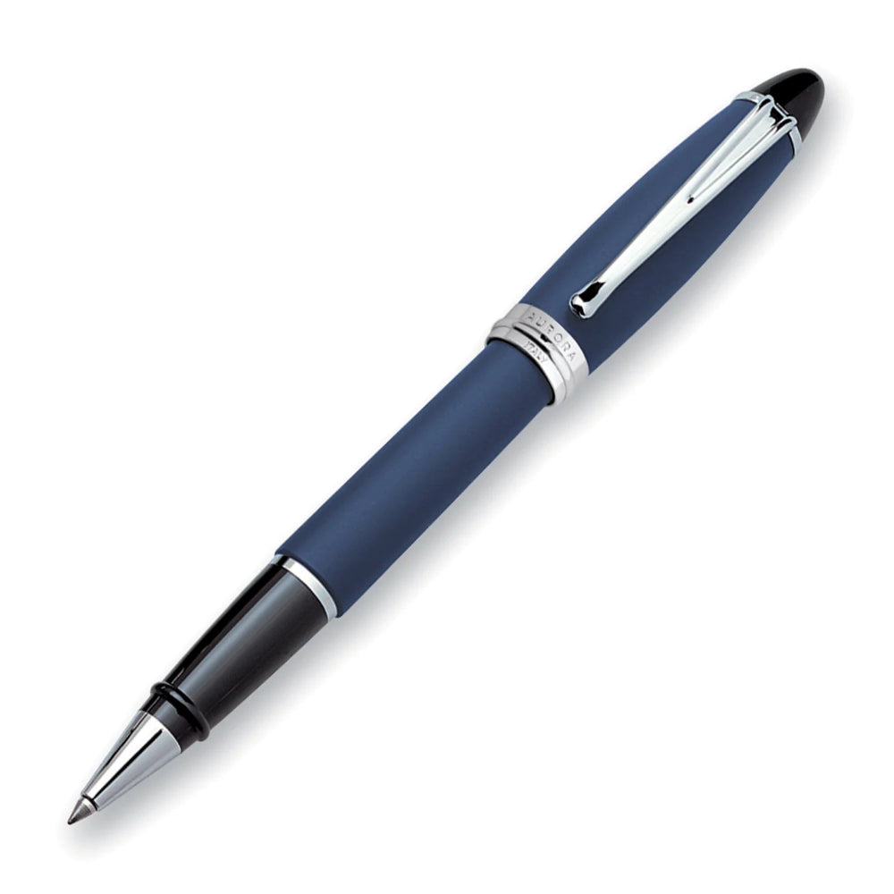 Discover the Aurora Ipsilon Satin Pen. Roller, resin cap and barrel.