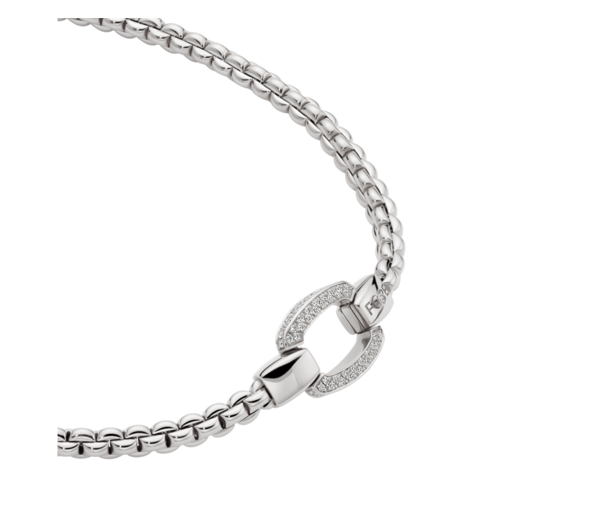 Fope Flex'it Necklace with Diamonds Pave Clasp