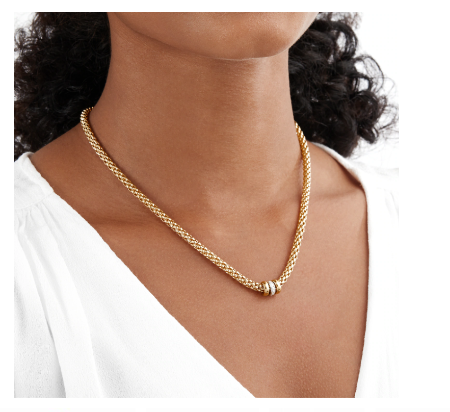 Fope 18KT Yellow Gold Necklace with 0.10CT dia