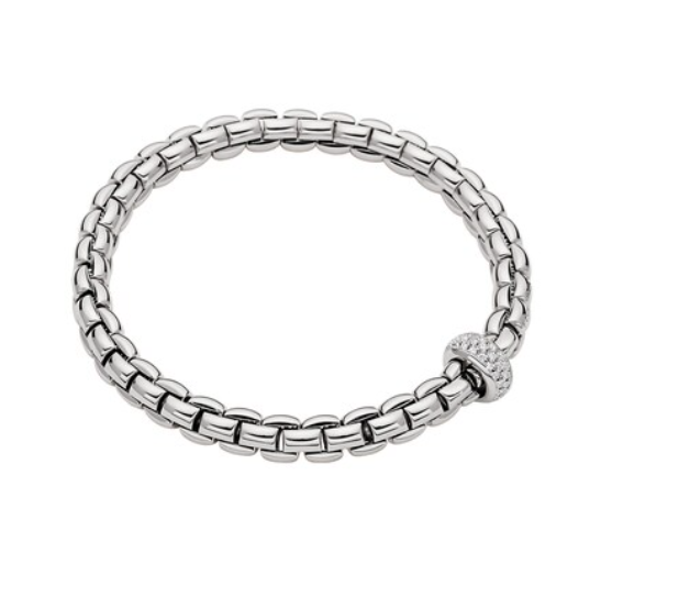 Fope White Gold Bracelet with Diamonds