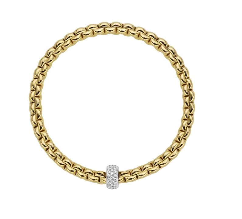 Fope Flex`it Bracelet with Diamond Pave