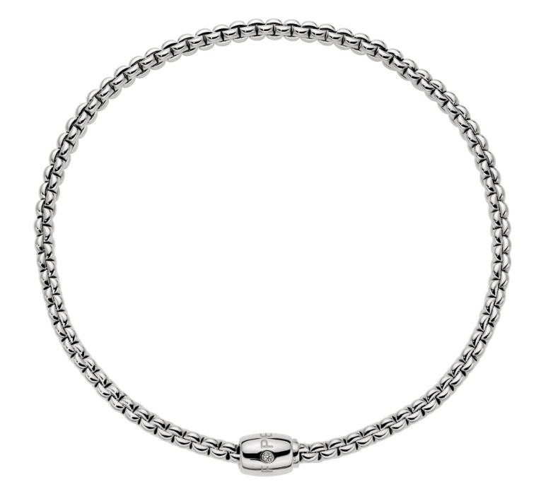 Fope Flex'it 18KT White Gold Necklace with Ornamental Clasp