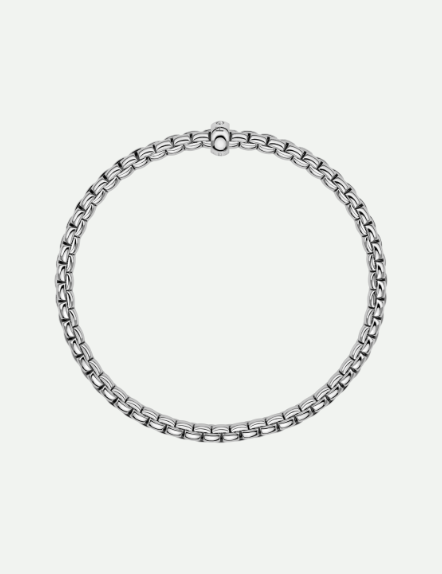 Fope Flex'it Bracelet 18KT White Gold with Diamonds