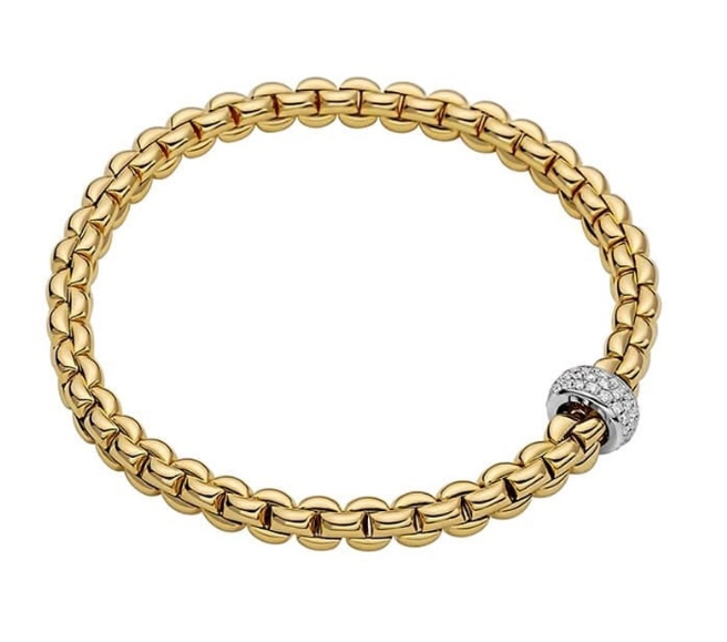 Fope Flex`it Bracelet with Diamond Pave