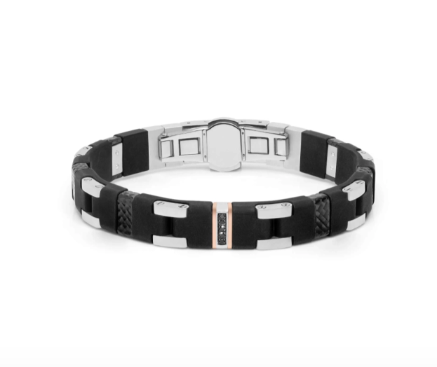 Baraka Carbon Fibre Bracelet with Black Diamonds