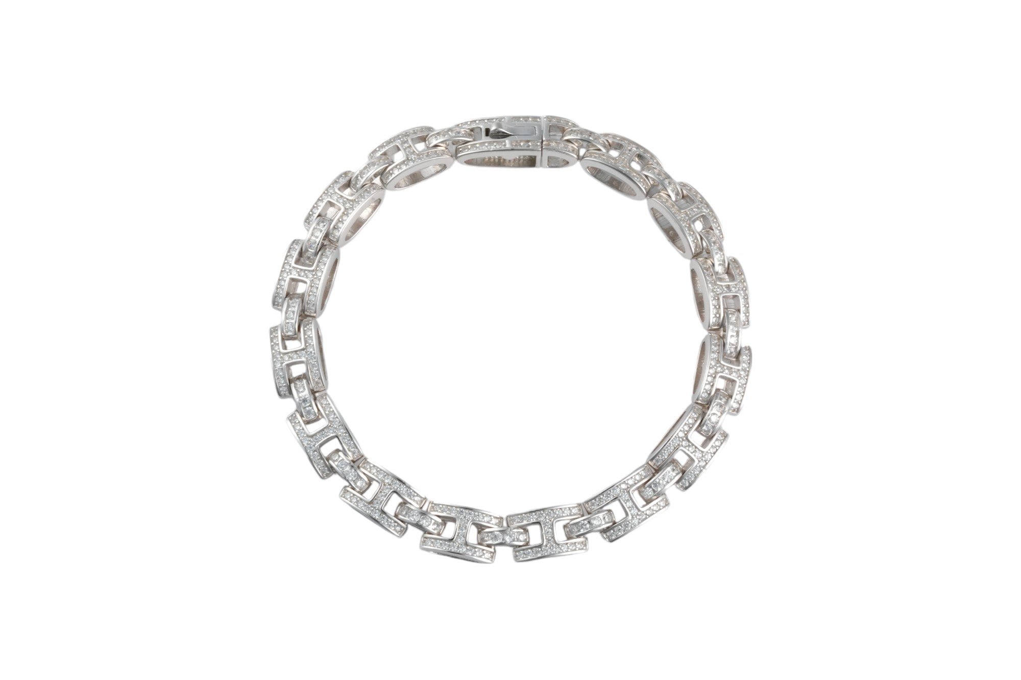 Bracelet H-Link en Moissanite et Argent