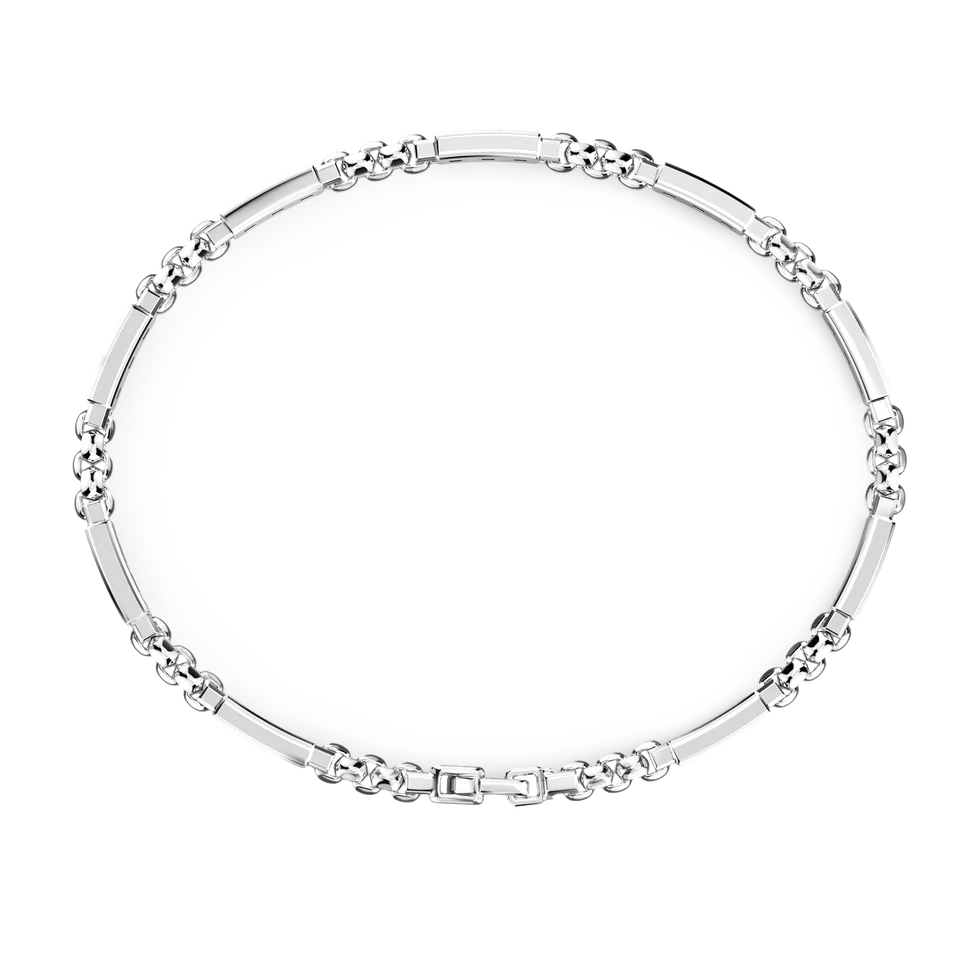 Silver Bracelet with Blue Stones