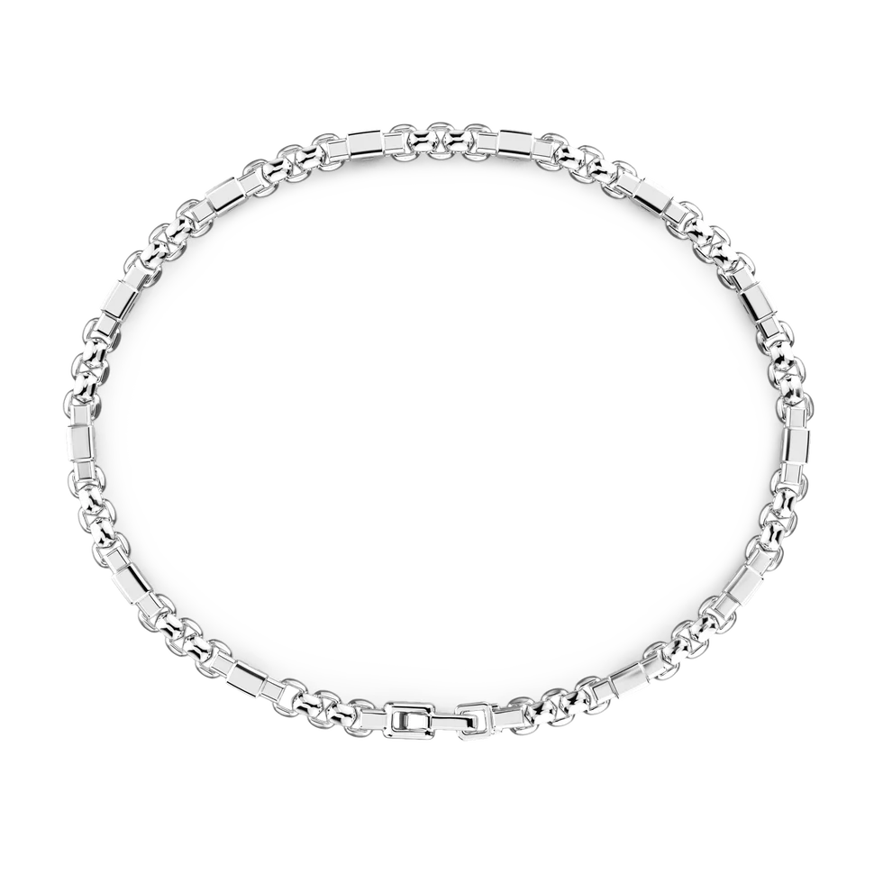 Silver Bracelet with Blue Stones