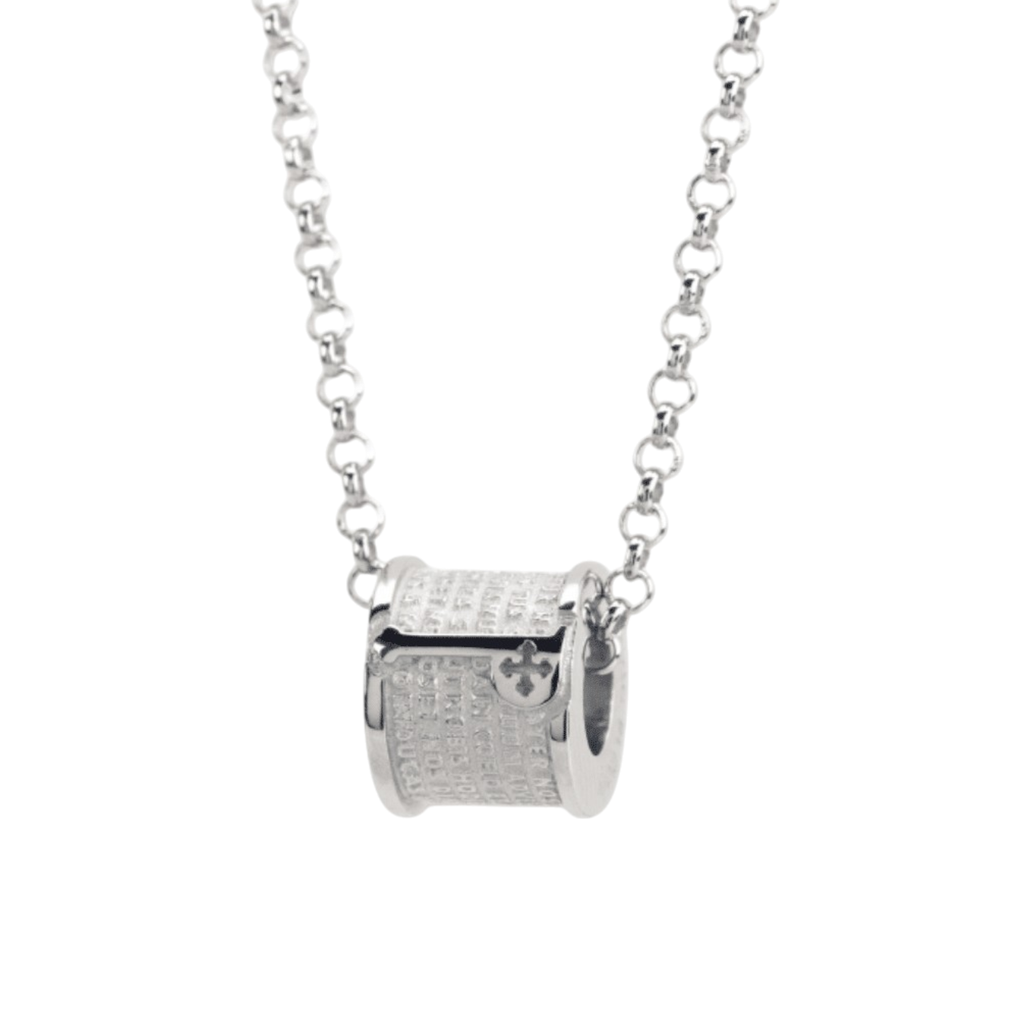 COLLIER INCIPIT PÈRE EN ARGENT RHODIÉ