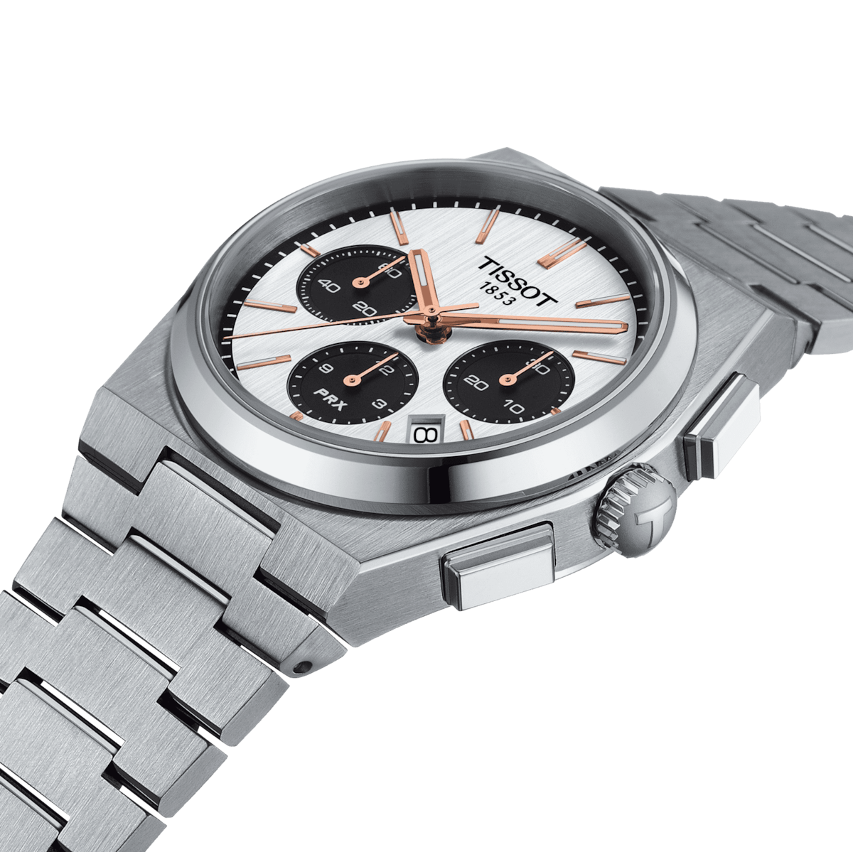 TISSOT PRX AUTOMATIQUE CHRONOGRAPHE BLANC