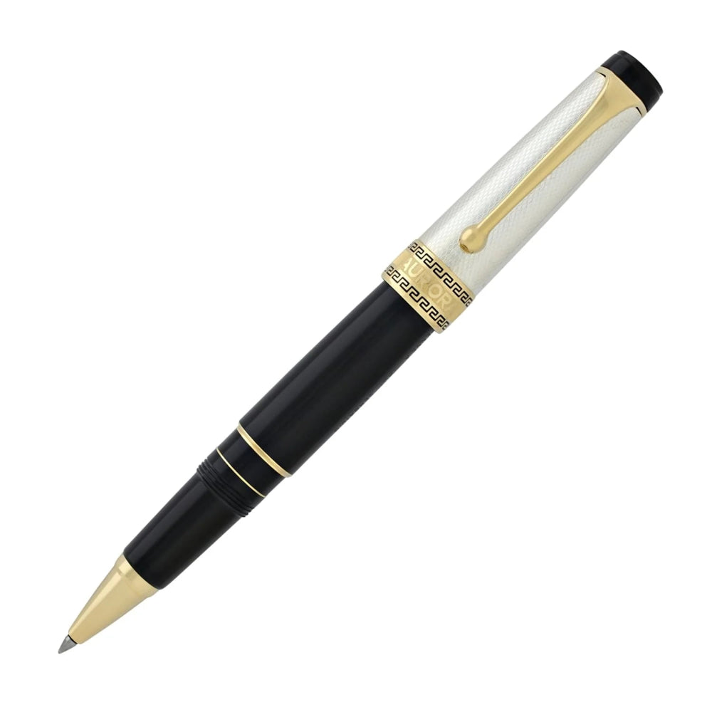 Discover the Aurora Argento Massiccio Pen. Elevate your writing with the Argento Massiccio, a sophisticated pen crafted from 925 solid silver with luxurious gold-plated accents.