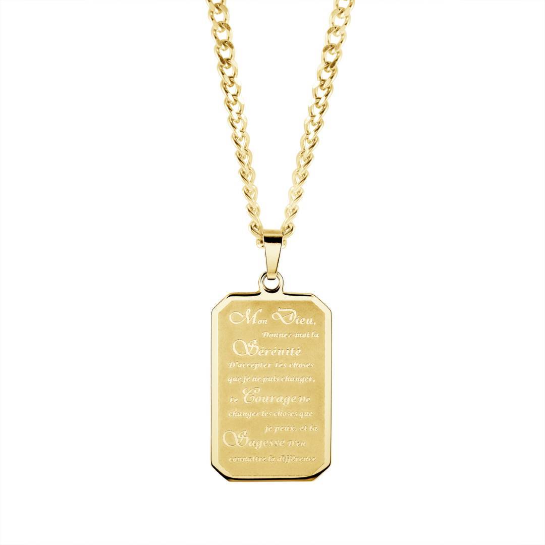 SERENITY PRAYER PENDANT - FRENCH