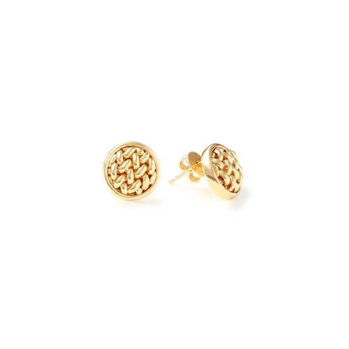 Discover the Unoaerre Chicco round stud earrings. Chicco silver round-shaped earrings with pin and post clasp.